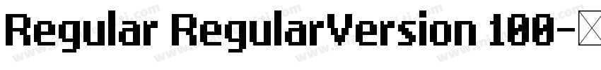 Regular RegularVersion 100字体转换